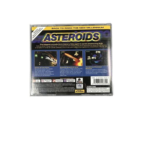 Asteroids (Sony PlayStation 1, 1998) Authentic, CIB, Tested - Picture 3 of 3